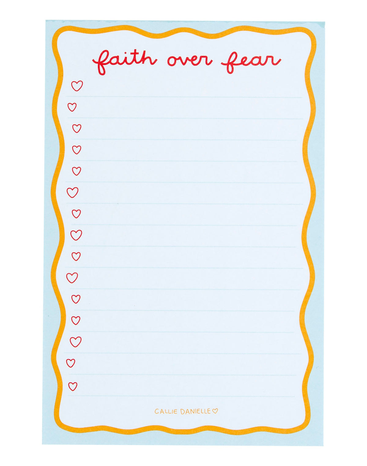 Callie Danielle Faith Over Fear Notepad