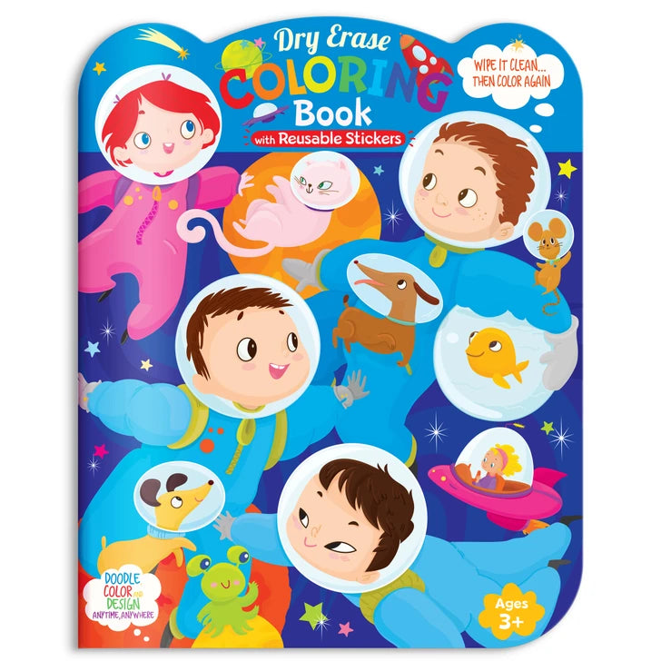 The Piggy Story Dry Erase Coloring Book with Reusable Stickers