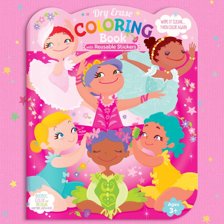 The Piggy Story Dry Erase Coloring Book with Reusable Stickers