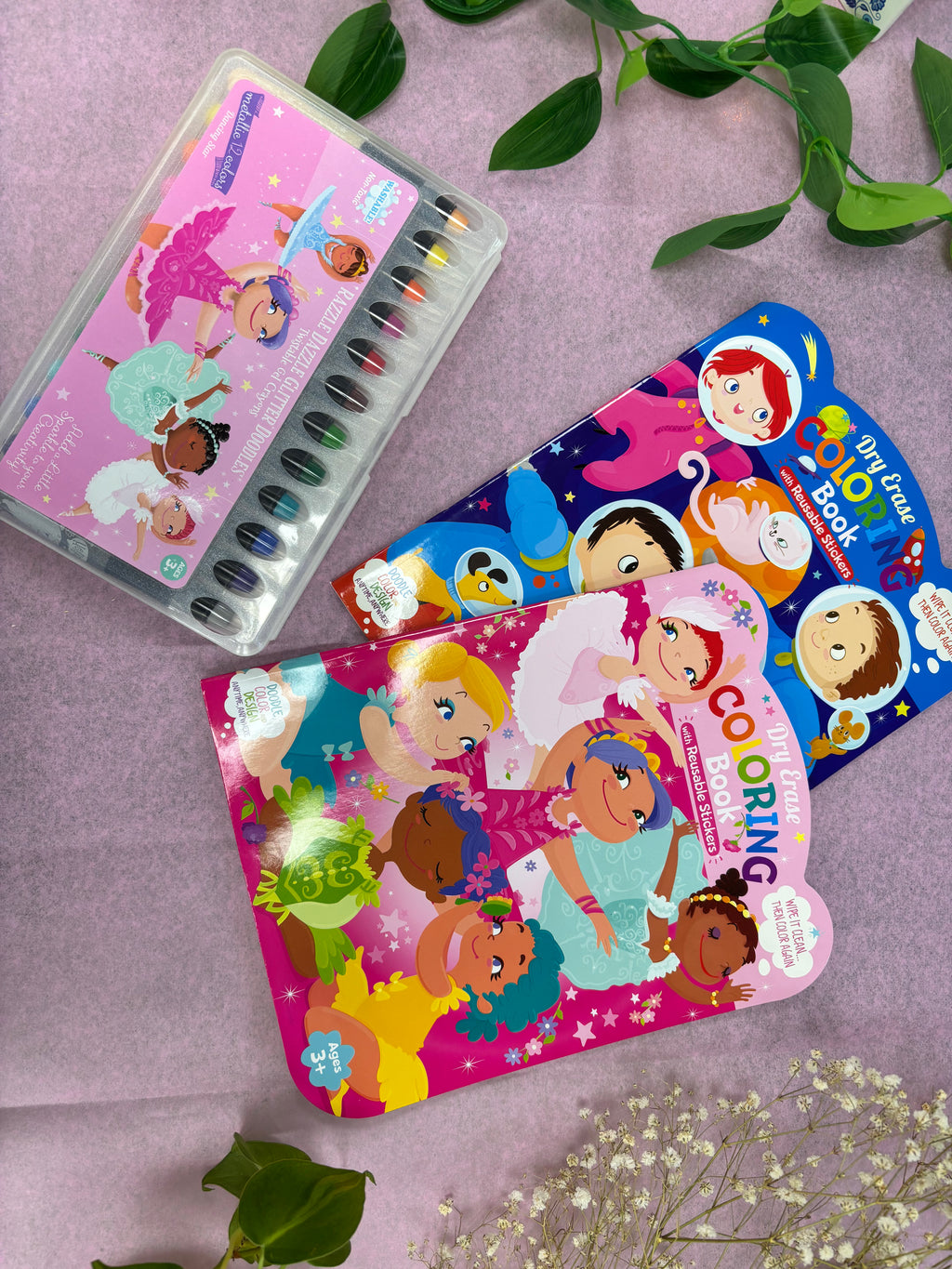 The Piggy Story Glitter Mermaid Dry Erase Coloring Gift Set