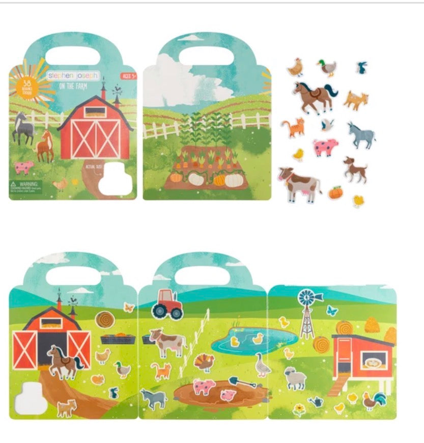 Stephen Joseph Reusable Sticker Book - Farm