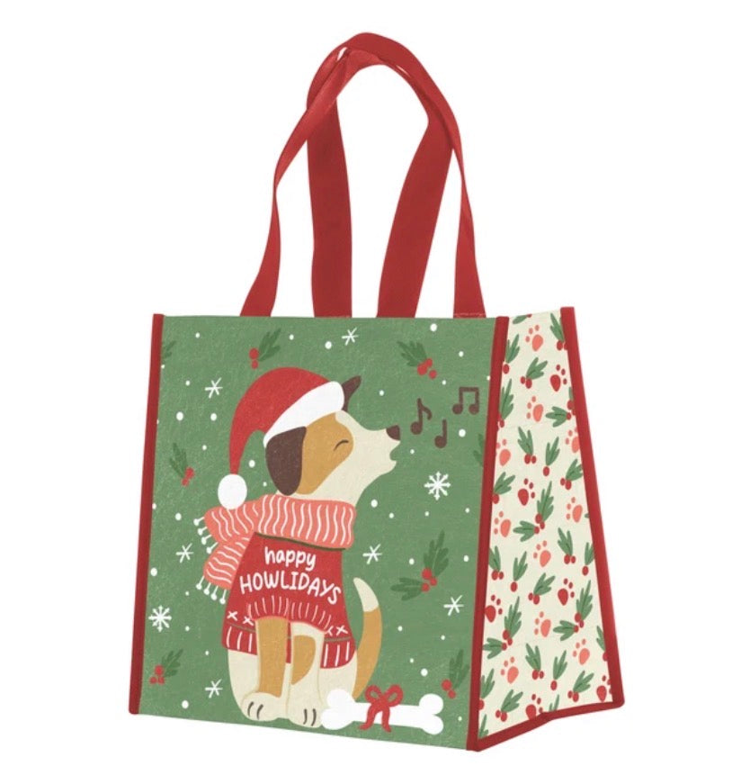 Stephen Joseph Holiday Medium Recycled Gift Bag - Dog
