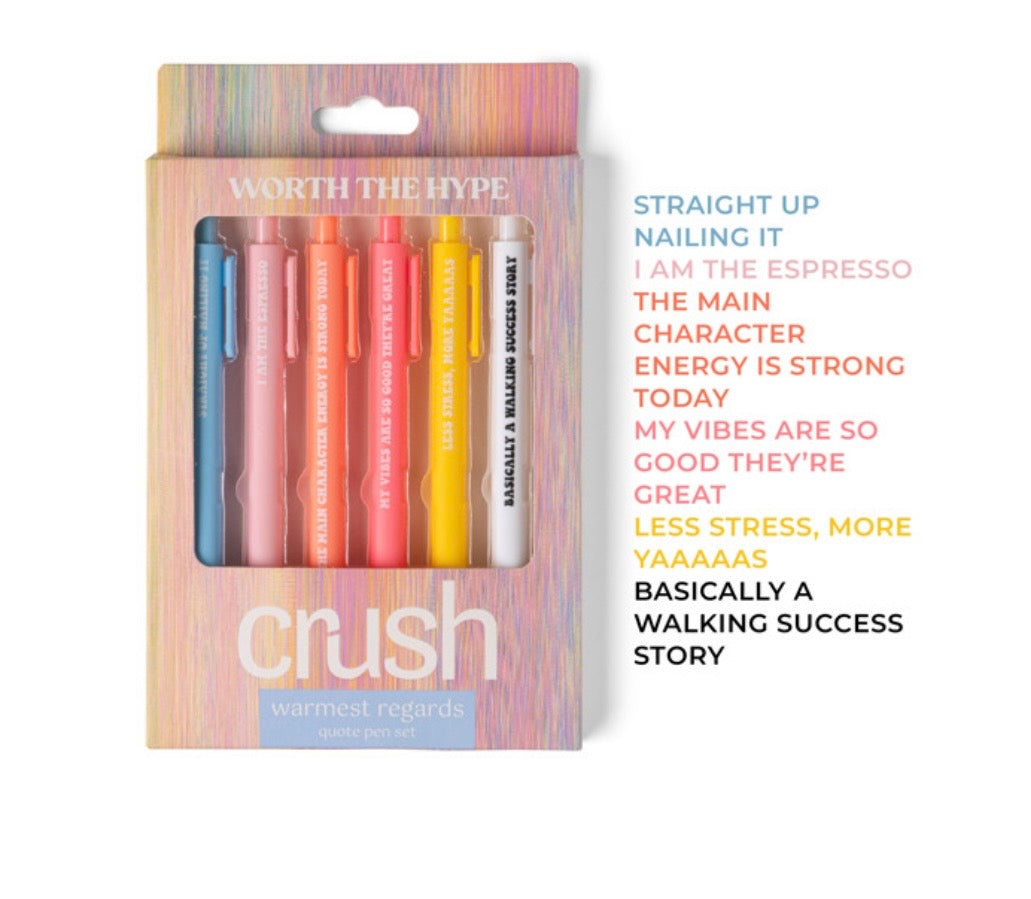 Crush Warmest Regards Quote Pen Set