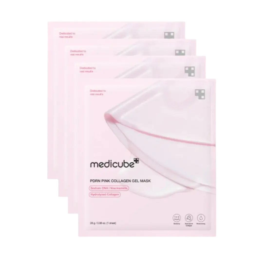 PDRN Pink Collagen Gel Mask Set - 4 Sheets