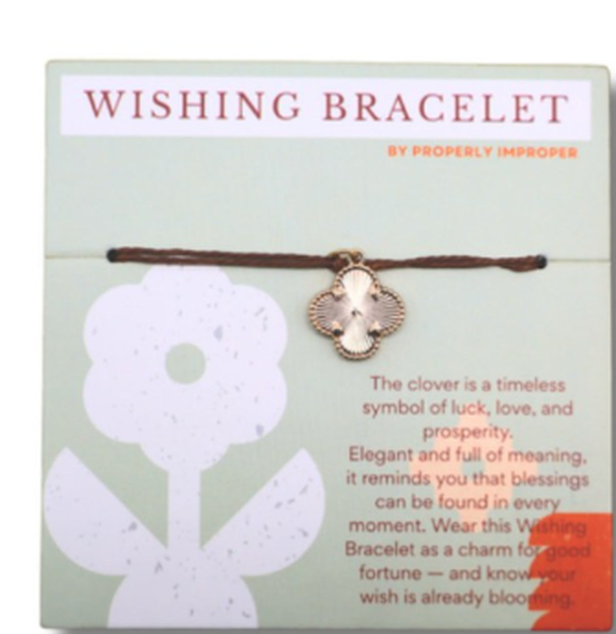 Properly Improper Clover Wishing Bracelet