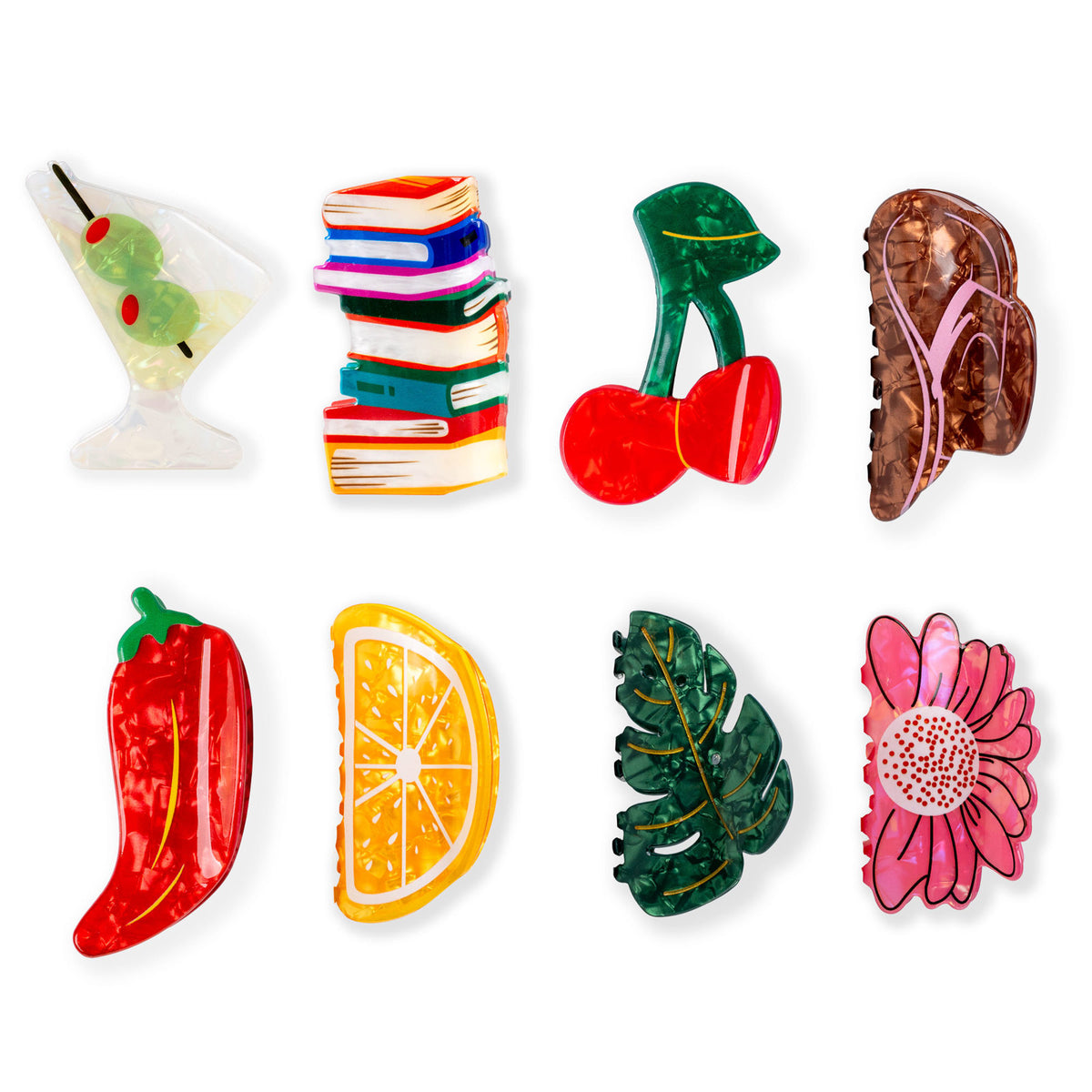 Crush Wild Card Claw Clips - Martini Glass