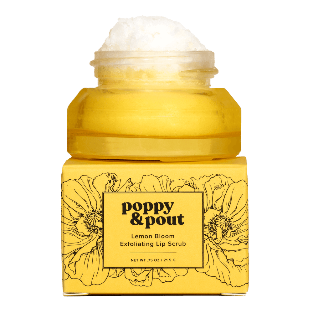 Poppy & Pout Exfoliating Lip Scrub - Lemon Bloom